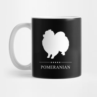 Pomeranian Dog White Silhouette Mug